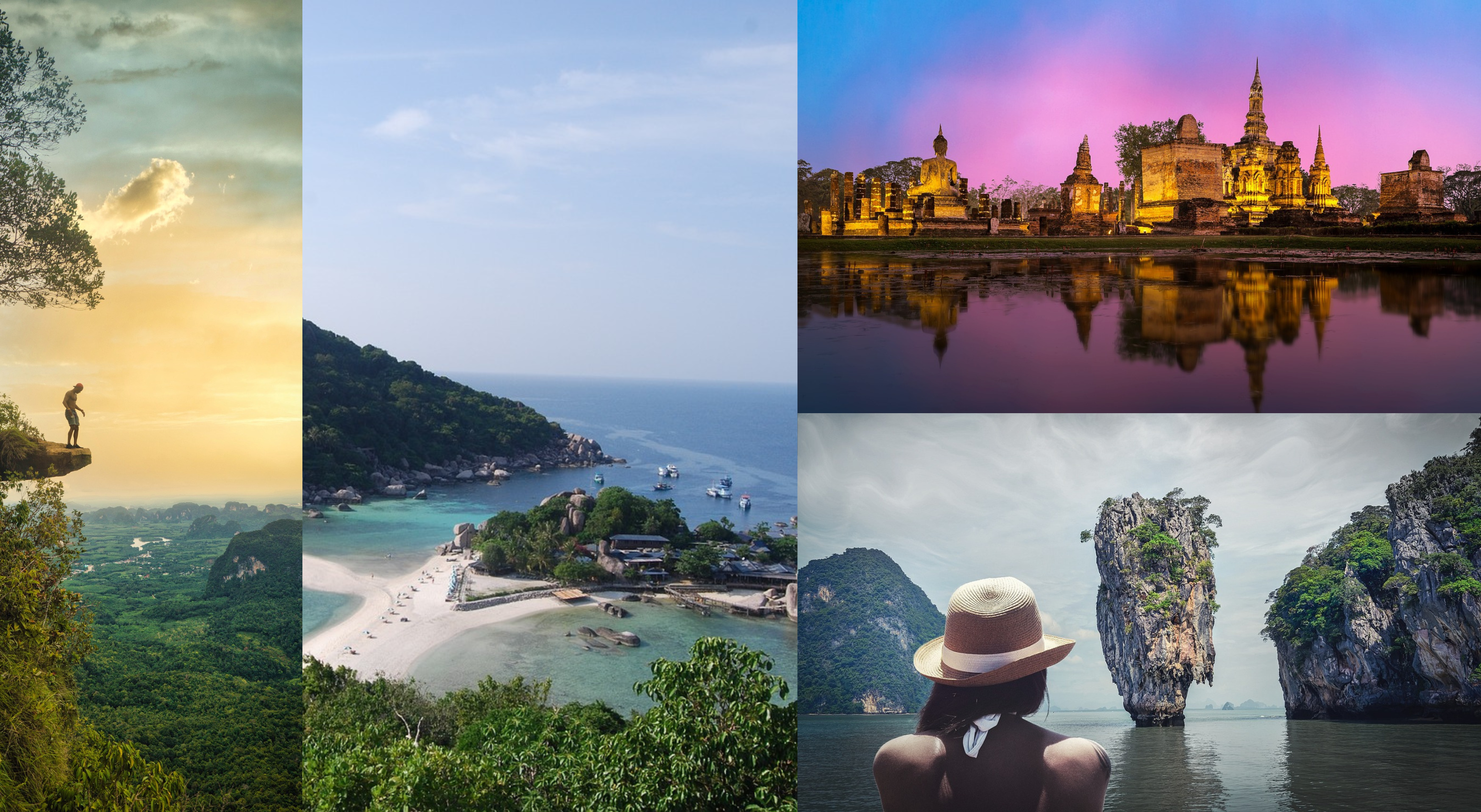 beache, temple and views of Thailand- Top 7 Travel Destinations in the World That Offer Visa Free Entry for Indians - Thailand