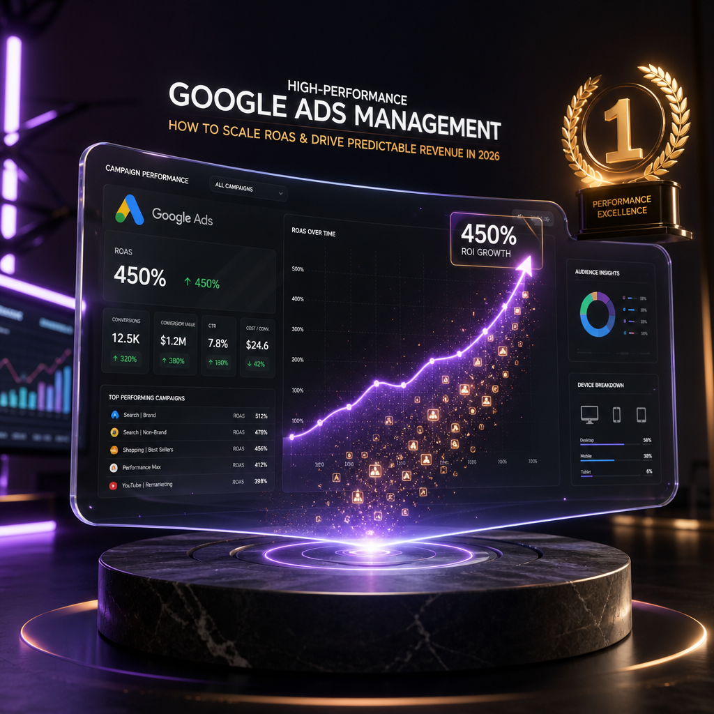 High-Performance Google Ads Management: How to Scale ROAS & Drive Predictable Revenue in 2026